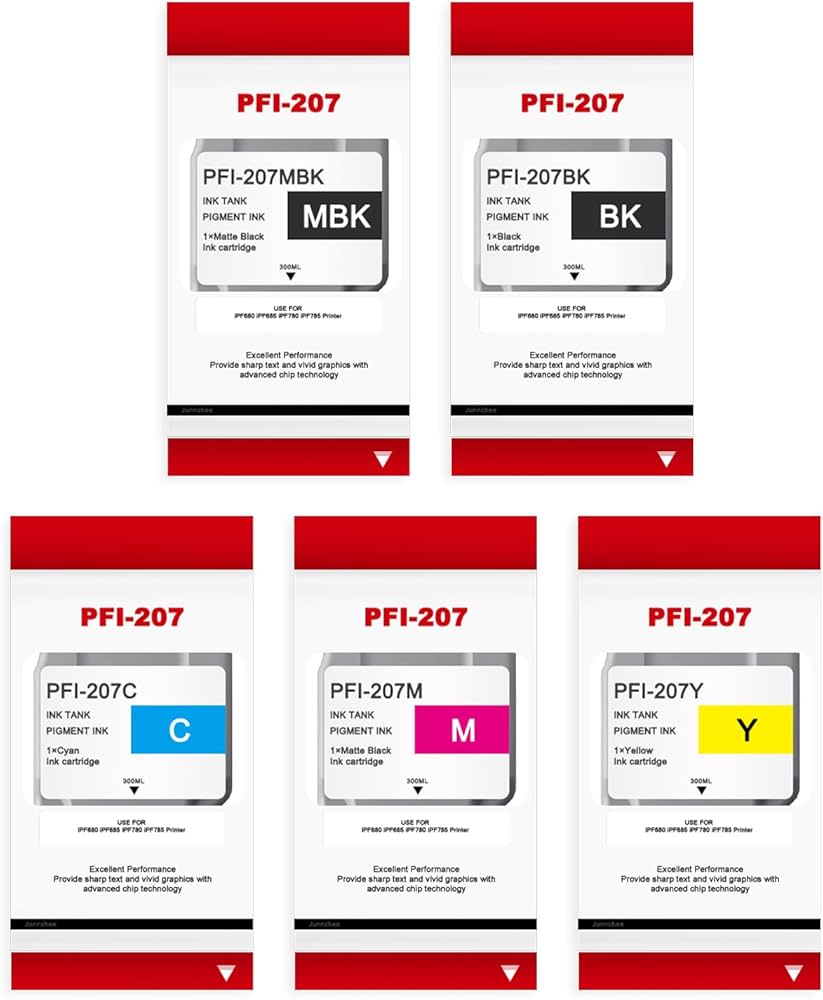 Amazon.co.jp: PFI-207 インクタンク (MBK/BK/C/M/Y, 300ml) 交換用