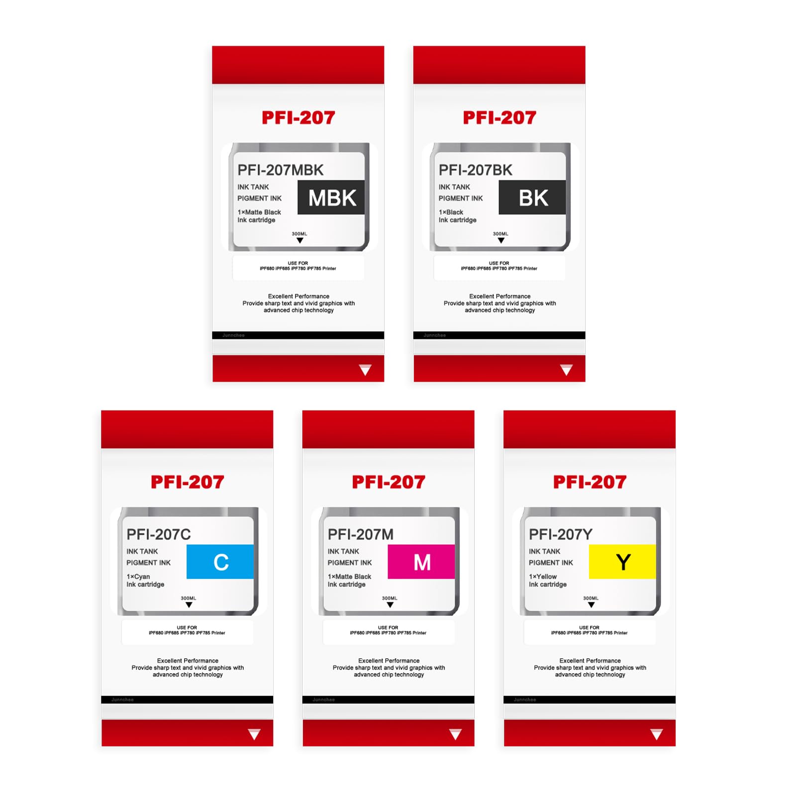 Amazon.co.jp: PFI-207 インクタンク (MBK/BK/C/M/Y, 300ml) 交換用