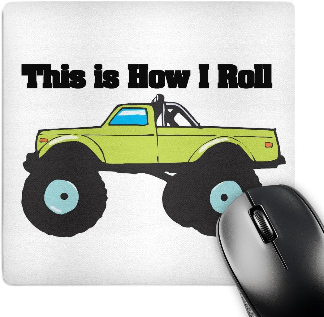 3dRose Dooni Designs Funny and Humorous Designs - This is How I Roll Monster Truck - Mousepad (mp_102549_1)