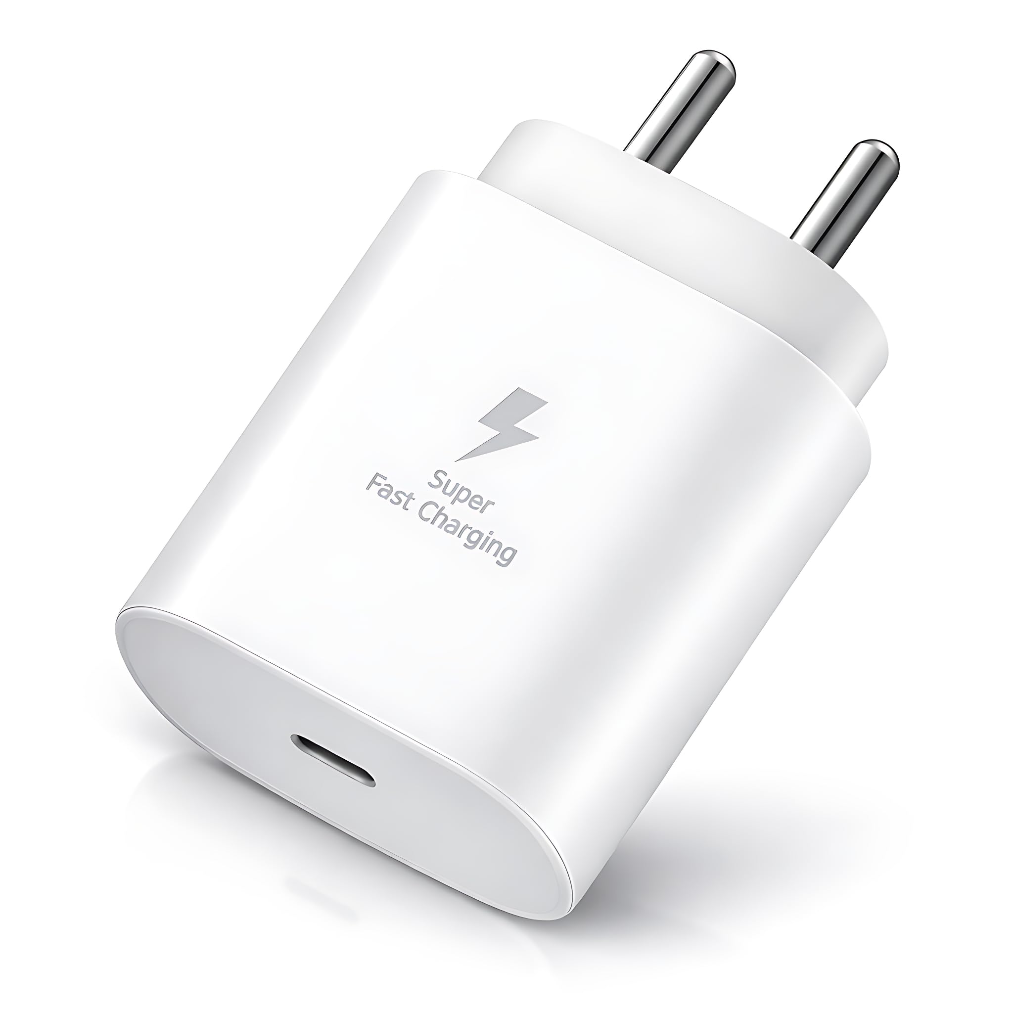 MAK 25W Type C Charger Super Fast Adapter Compatible with Samsung Galaxy M05/M15/F15/A15/M35/A35/A55/M55| M34/M14/F34/F14/F54/A14/S24/S23/S21 Fe/S23 Fe/Tab, White (M55s)