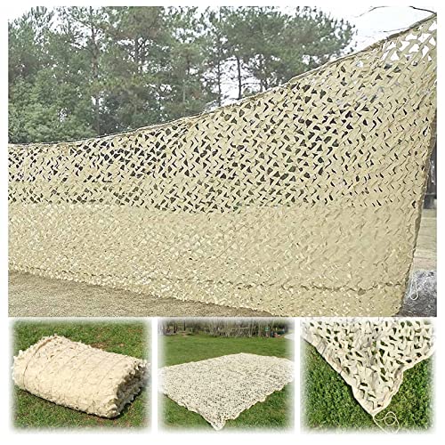 Red De Camuflaje Militar Para Exteriores, Malla De Camuflaje Beige 4x6m 5x7m 6x8m 8x10m Tela Oxford Ligera Y Duradera, Para Decoración Caza Persiana Protección Solar Tiro Te(Size:4x8m (13.12x26.24FT))