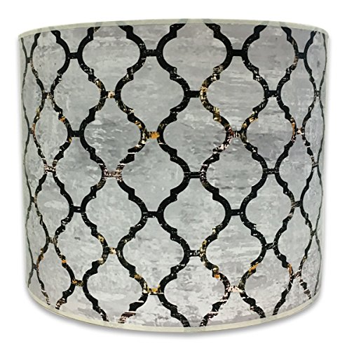 Image of Royal Designs, Inc. Trendy Decorative Handmade Drum Shade, Made in USA, 10in, HBC-8046-10-2, Moroccan Tile - 2 Pk