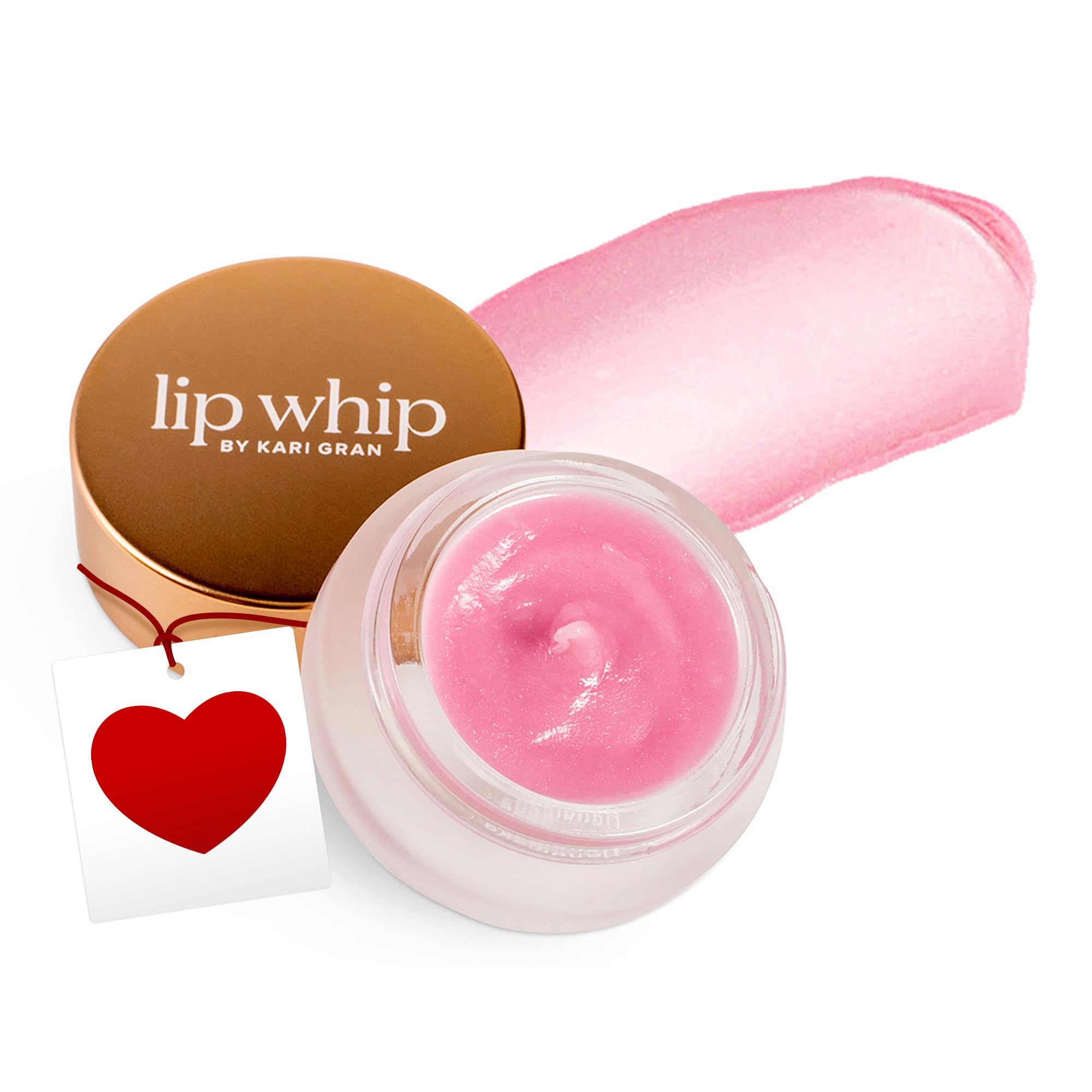 Kari Gran Lip Whip | Moisturizing Lip Balm with Organic Oils | Glossy Sheen + Peppermint | Rich Buttery Texture, Hydrates & Protects | Non-GMO, Organic Ingredients, Made in USA (Tinted Peppermint)