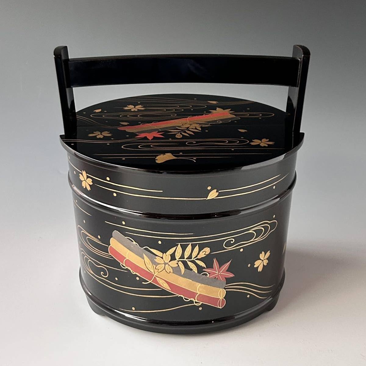 Amazon.co.jp: 茶道具花筏蒔絵手桶水指雲斎共箱茶会春秋高台寺稽古 303 