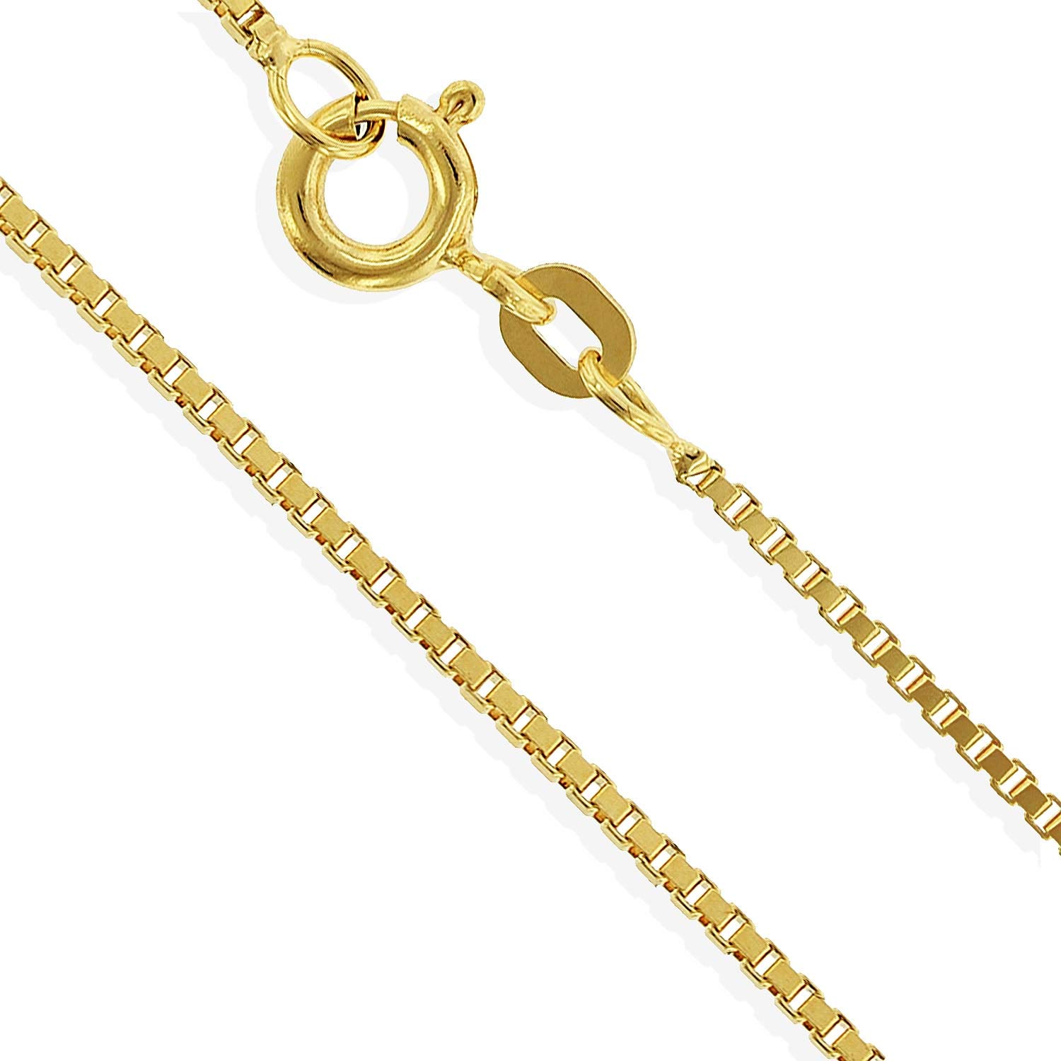 Gelbgold Venezianerkette 14 Karat 585 14K Taufkette Kinderkette 36cm stark (014)