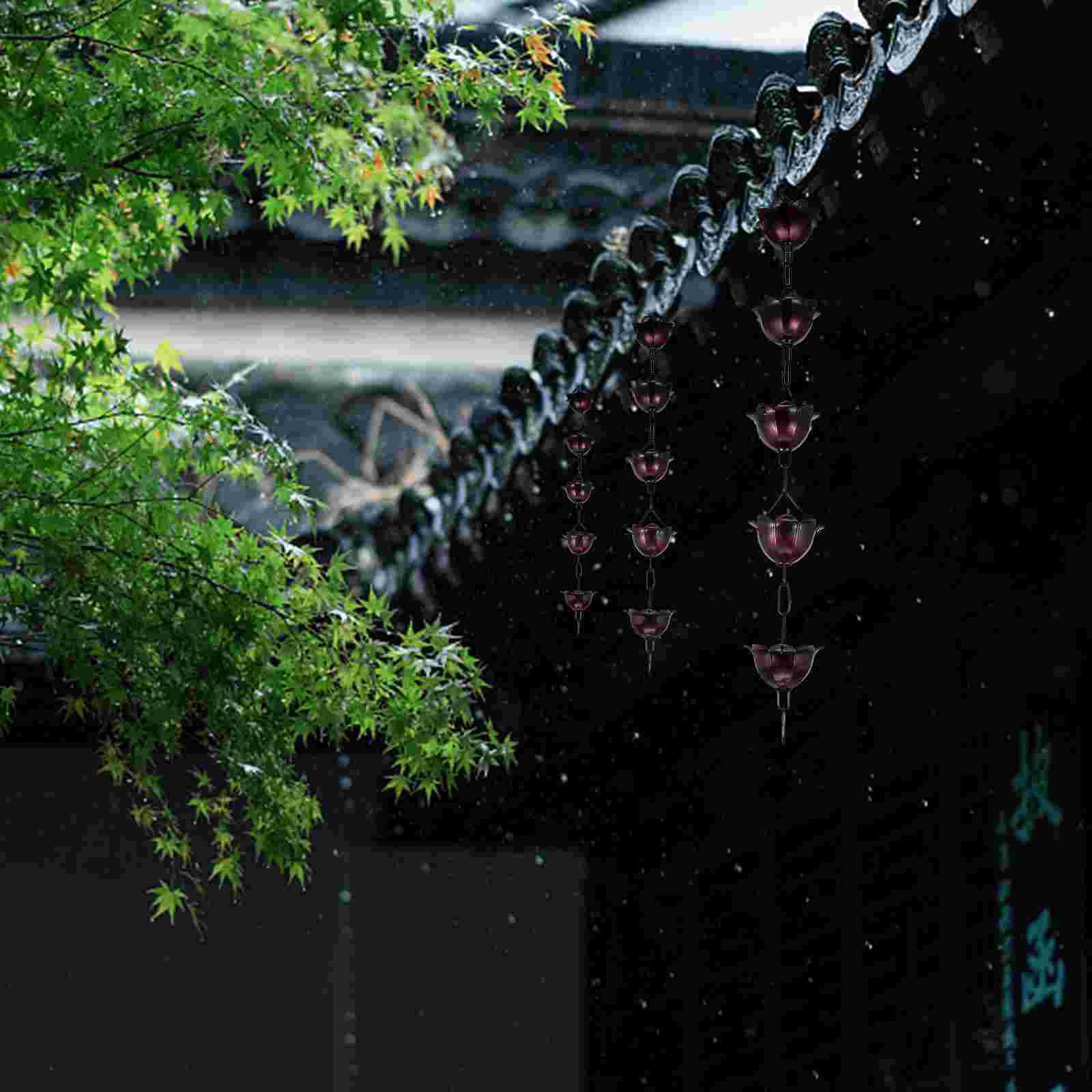 Chaine de Pluie 1m chaînes de pluie for gouttières for fortes pluviomètres coin chaîne style pluviom for accessoires jardin