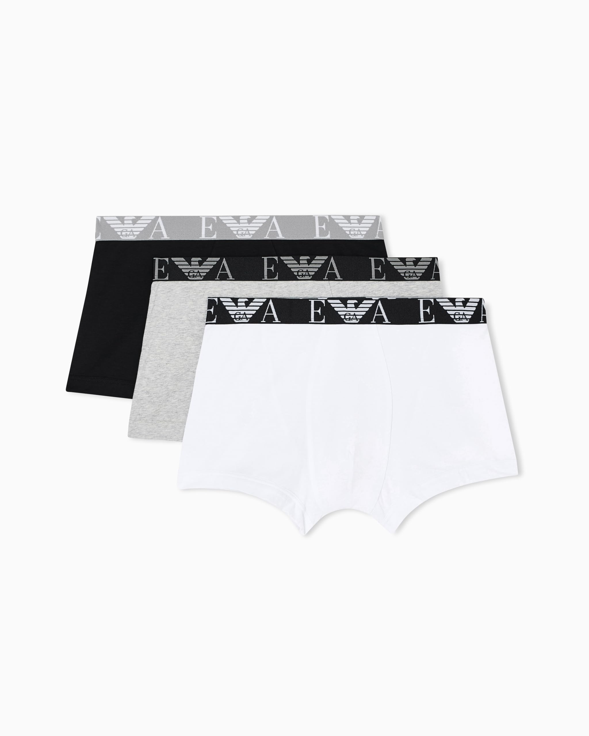 Emporio Armani Men's Bold Monogram 3-Pack Trunk Black XXL