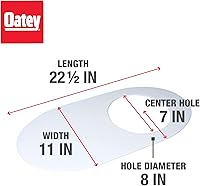 Vista 7 de Oatey 31259 - Placa base de inodoro de nariz redonda, color blanco