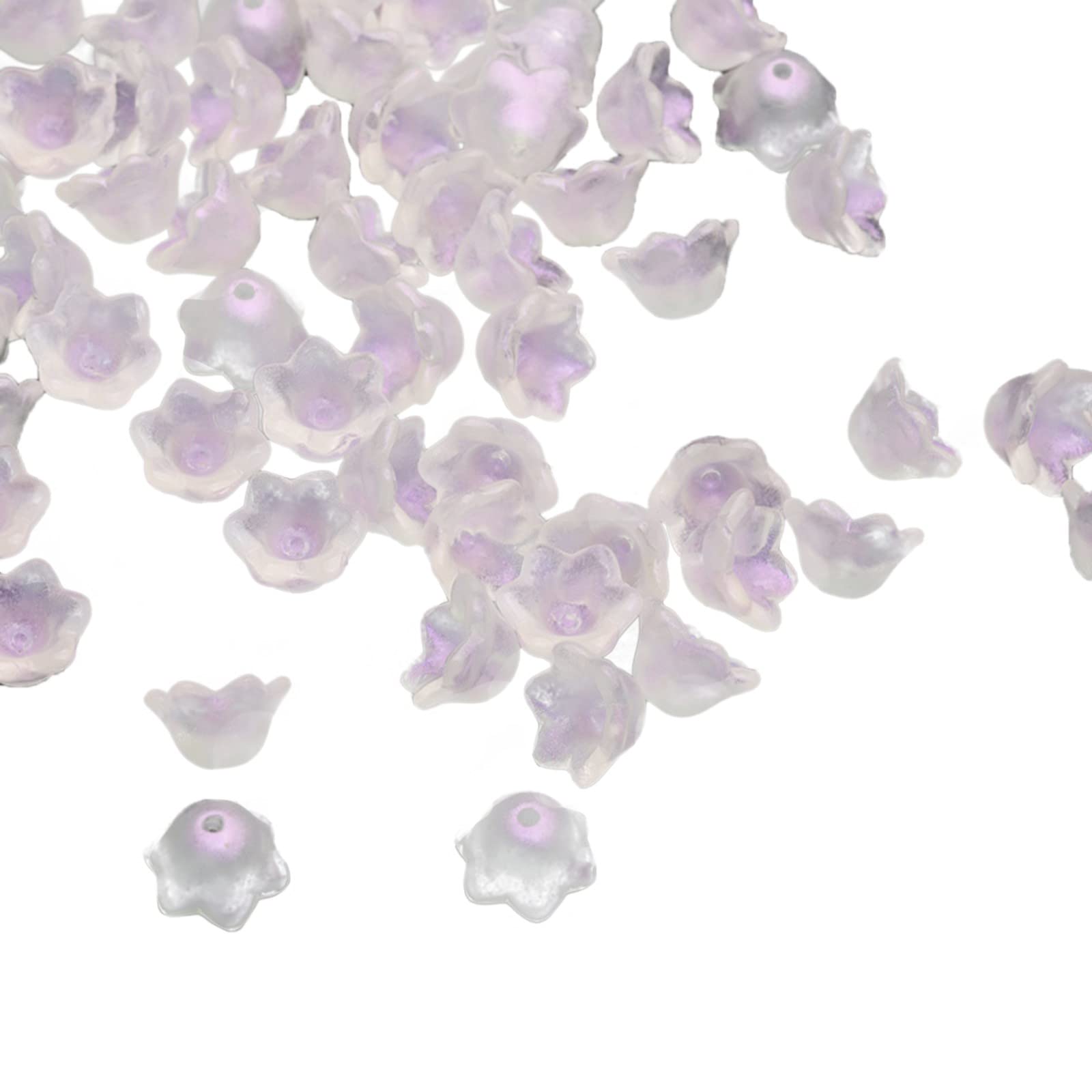 100PC Bell Stamen Flower Heart Flower Cap Flower DIY Decorative Ornament Material 12mm Small Diamond (A, One Size)