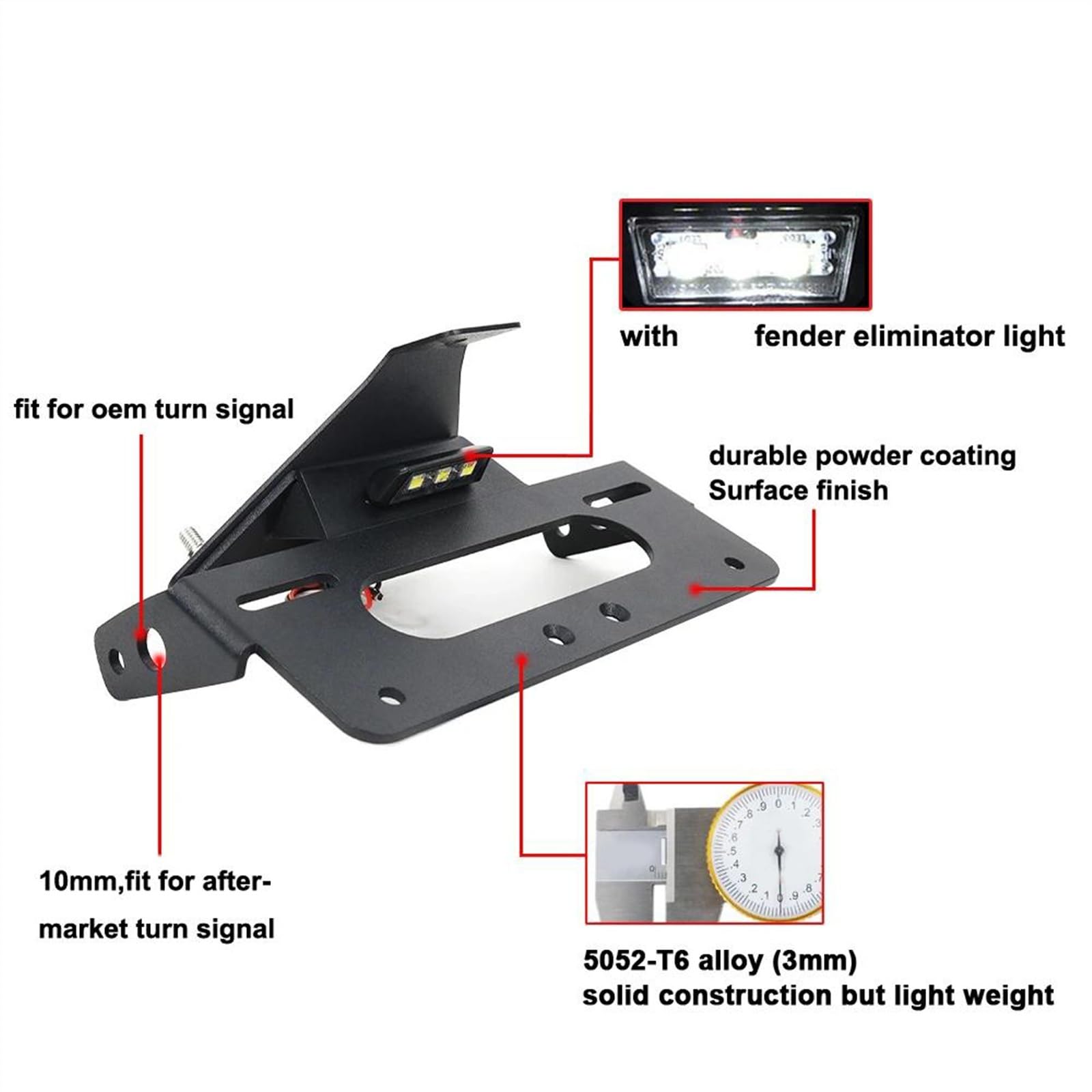 Per Aprilia RSV4 2009-2021 Tuono RS4 125 RS4 50 2011-2021 Portatarga Posteriore Tail Tidy Fender Eliminator Kit Decorare