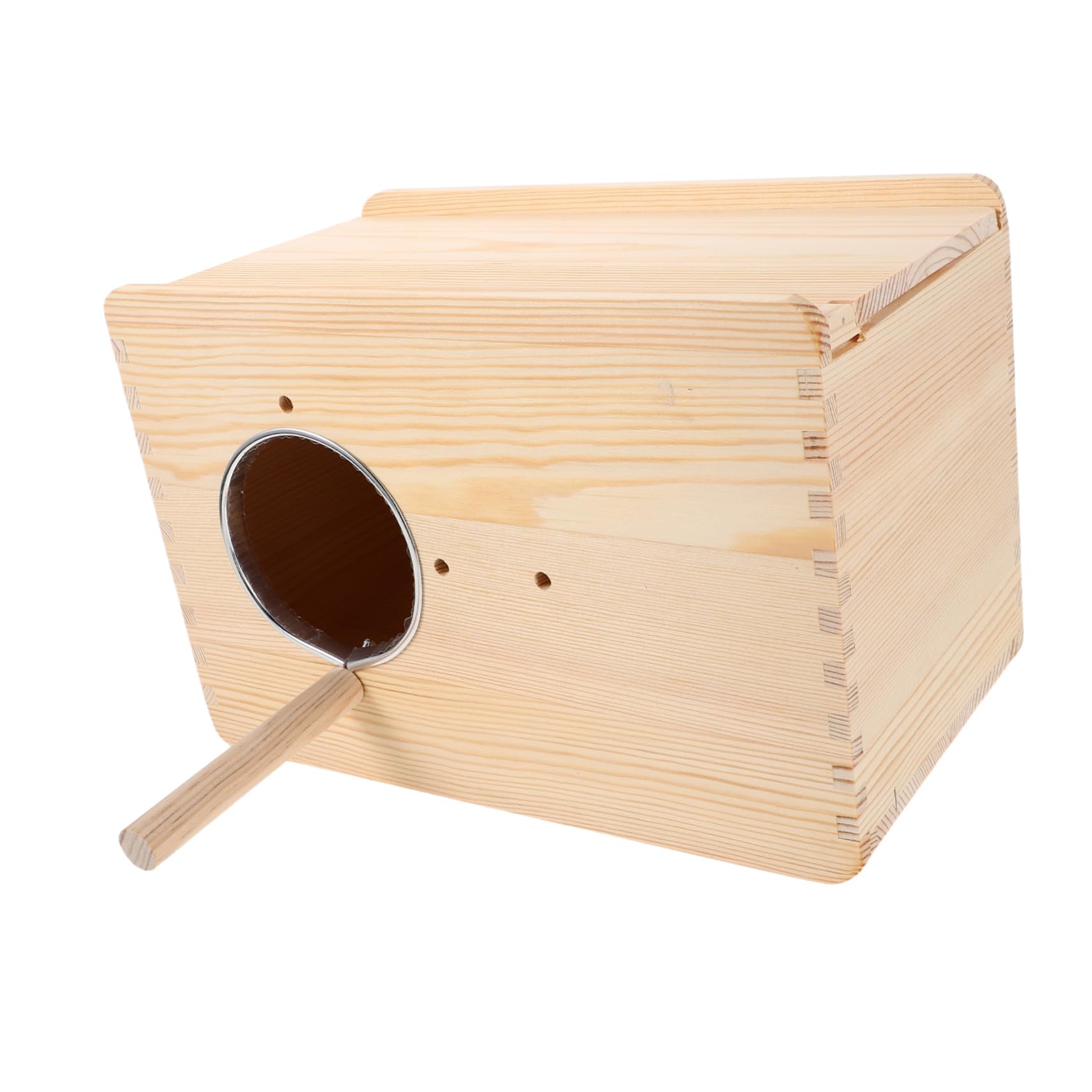 ORFOFE Nido in Legno per Cocorite e Pappagallini Box di Riproduzione Appeso Esterno Nido Sicuro e Naturale per Allevamento Uccelli Small Parrots