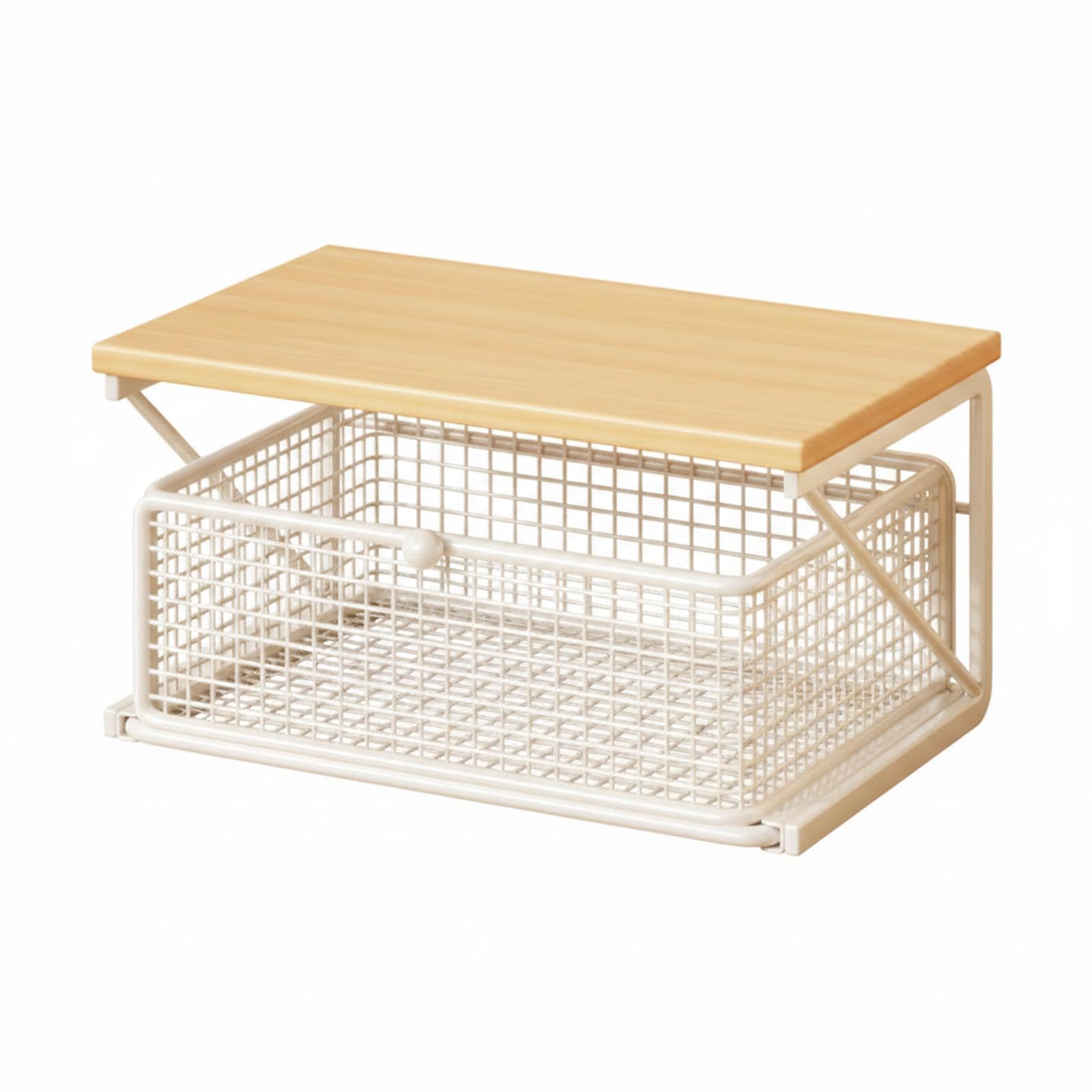 Coffee Station Organizer Aufbewahrungsständer Kaffeepod-Organizer Küchenzubehör Regal mit Stabilem Eisen-Holz-Rahmen für Kaffeebar Arbeitszimmer