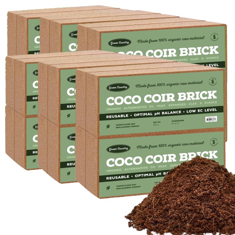 Amazon.com: Green Country Premium Coco Coir Bricks - 24 Pack