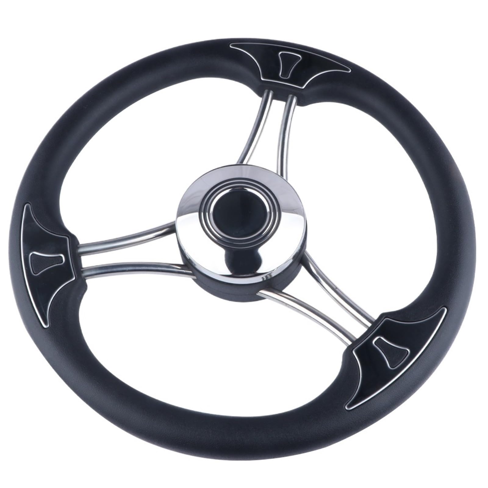 CHMIFTNX 3 Spoke Stainless Steel Boat Steering Wheel with Black Foam Boat Accessories