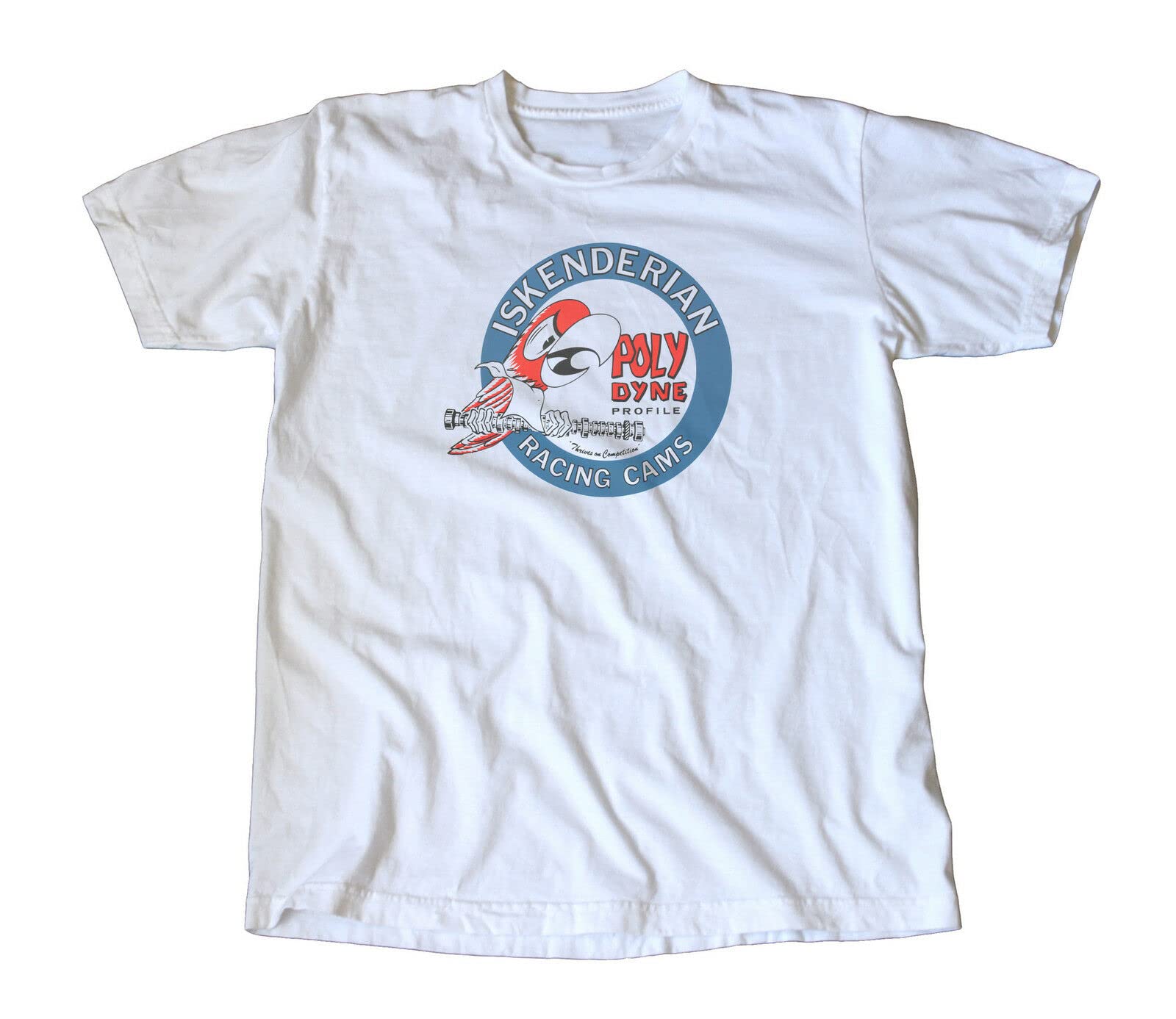 HAOSHI Vintage Iskenderian Racing Cams Decal T-Shirt White