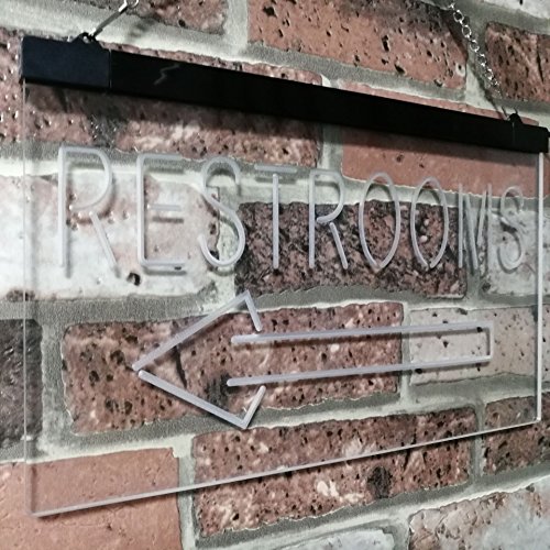 Advpro Restroom Arrow Point To Left Toilet Dual Color Led Neon Sign Blue & Red 16" X 12" St6S43-J2685-Br #TOP3