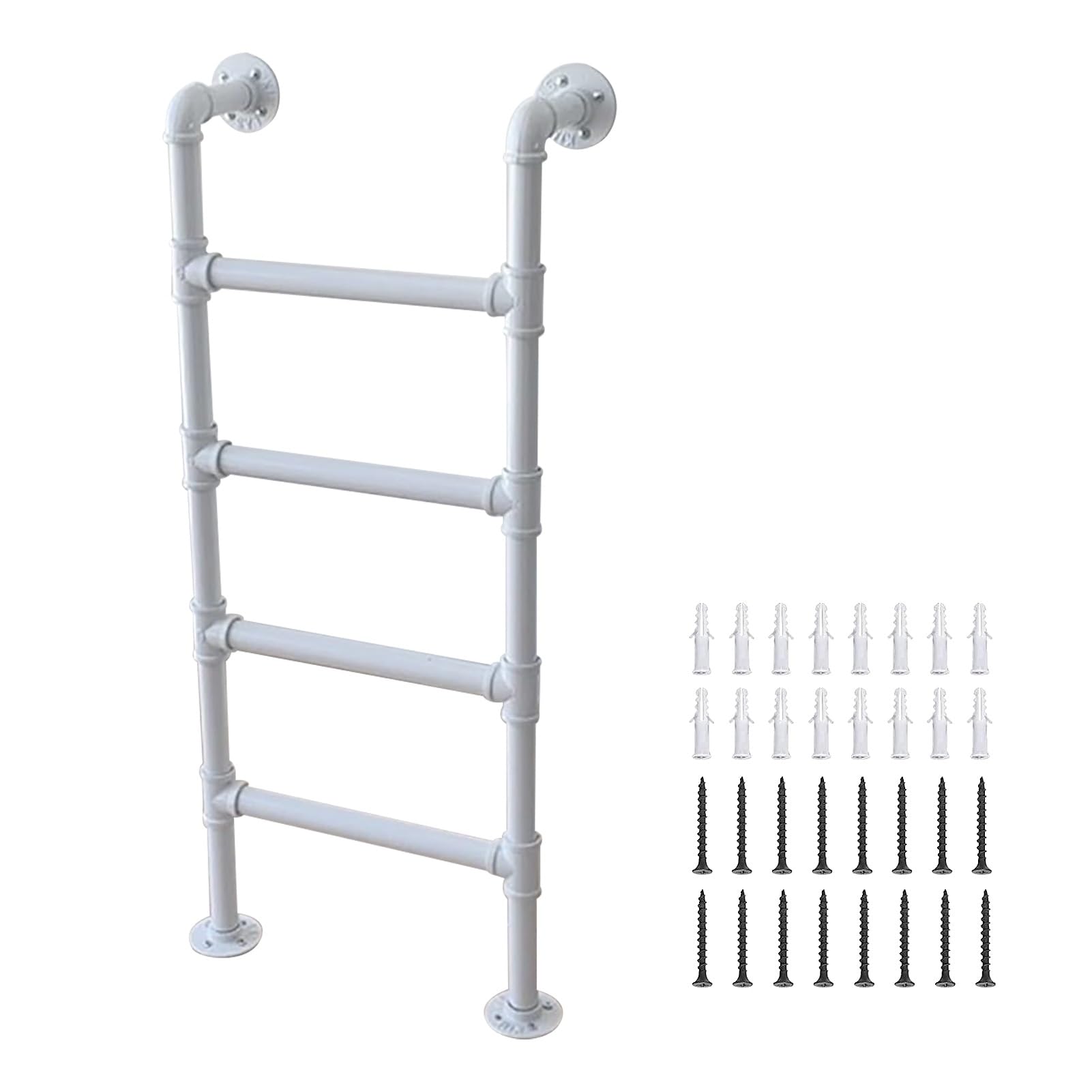 Wall Fixed Ladder, Wall Mounted Egress Ladder Basement 300 Lbs Wrought Iron Bunk Bed Ladder 105-300cm(160cm/63in)