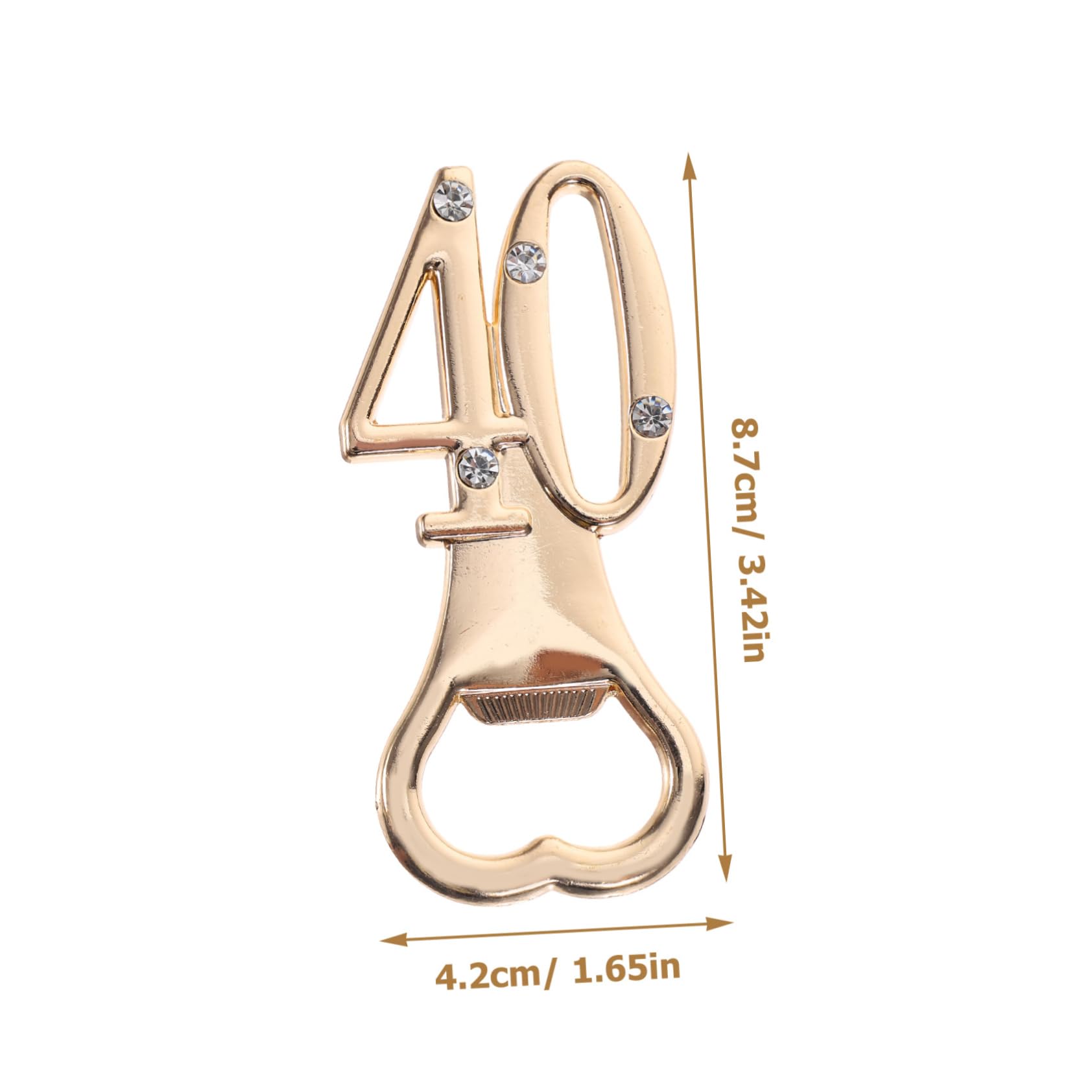 Ciieeo Abridor De Botellas De Cumpleaños Cromo Sénior Tema Aluminio Multifunción Llave Abrebotellas Divertido Abrebotellas Hebilla Abrel De Botella Portátil Pedrería 10 Piezas*4