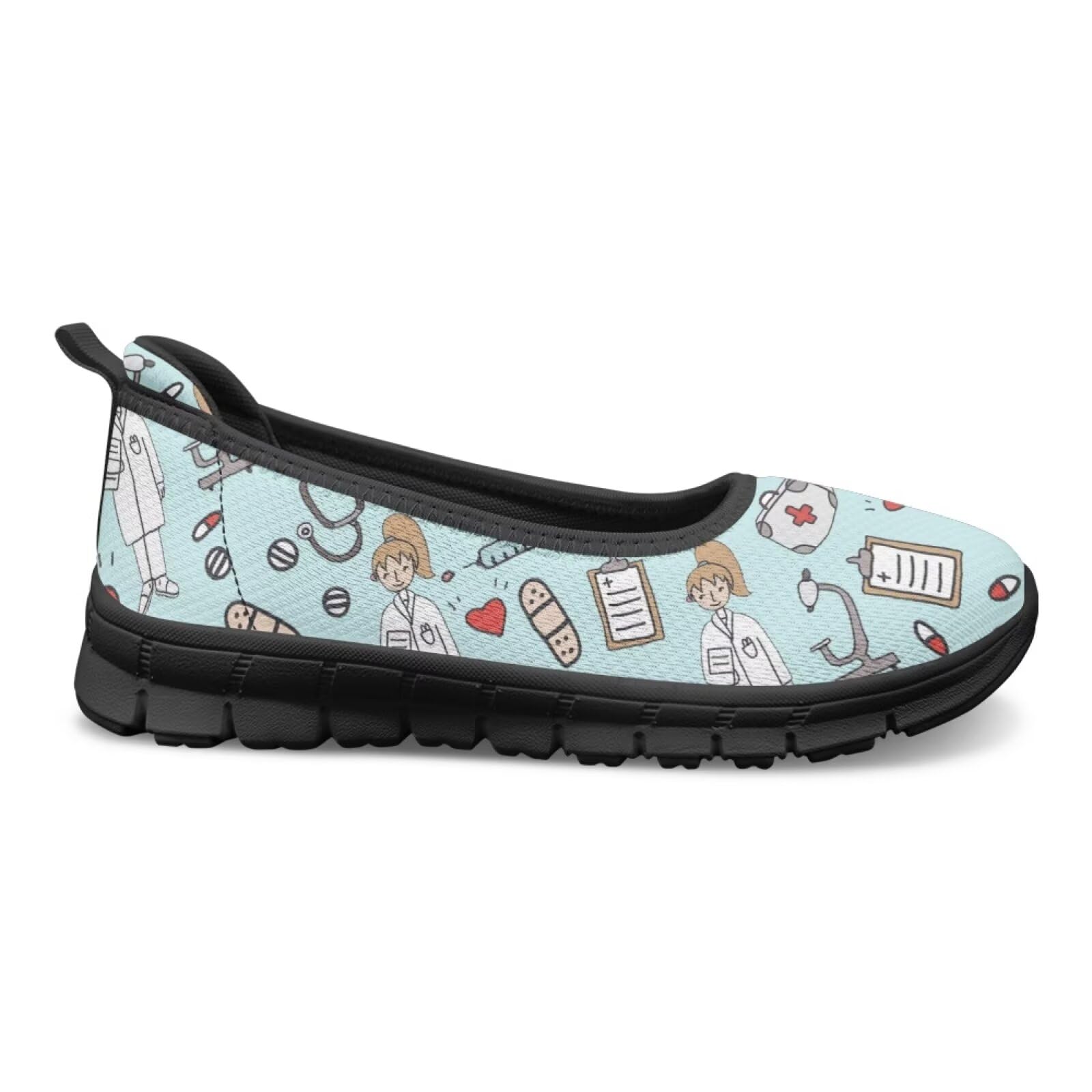 chaqlin Tenis para mujer, cómodos, sin cordones, bonitos zapatos de enfermería, zapatos casuales para mujer, zapatos planos descalzos