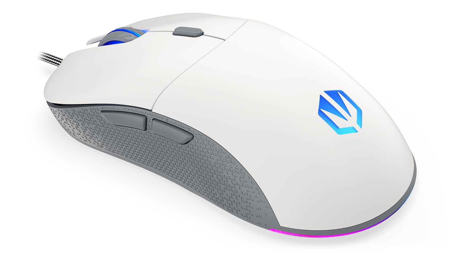 ENDORFY GEM Plus Onyx White, mouse da gaming leggero, sensore PixArt PAW3370, 19 000 DPI, EY6A011