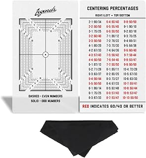 Legends Card Grading Centering Tool with Cleaning Cloth Kit Material for PSA - BGS - Graded Card Submissions Card Center Tool