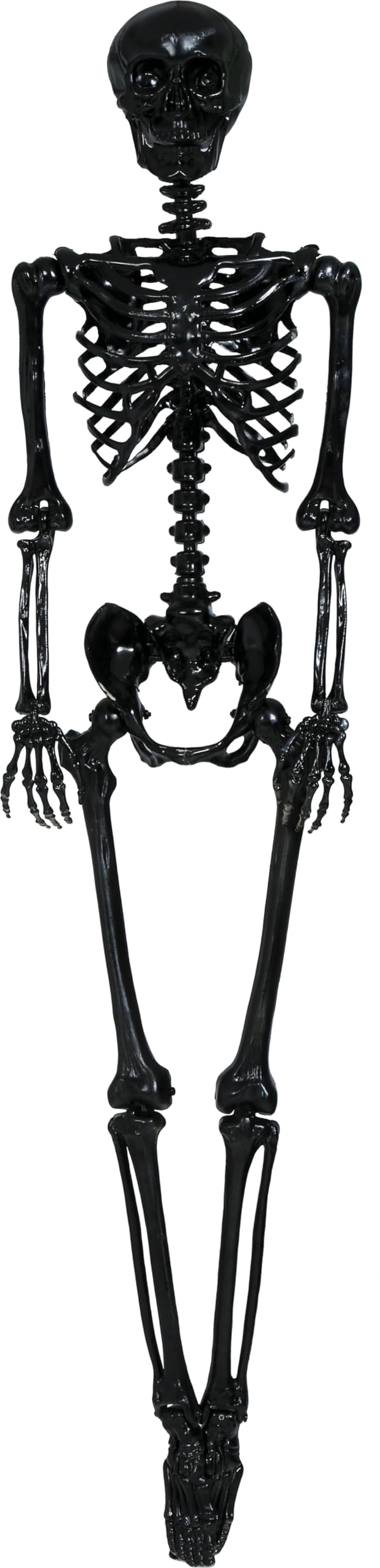 FIESTAS GUIRCA | Black Skeleton (90 cm) - Halloween Decoration for Parties and Celebrations - Ideal for Spooky Environments and Skull and Skeleton Themes - Black