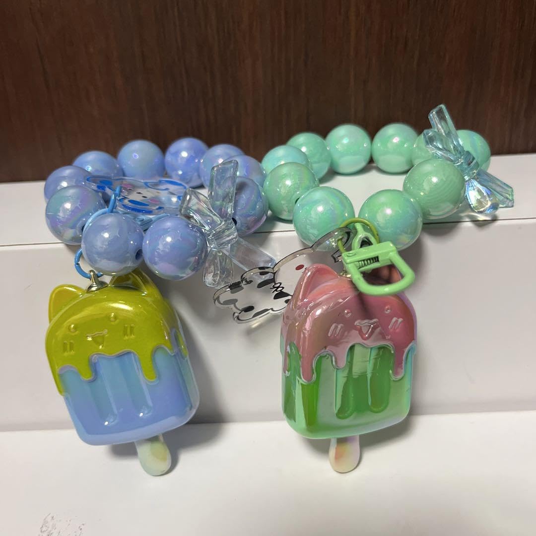 Amazon.co.jp: じゃらじゃらキーホルダー 2個セット アイス  