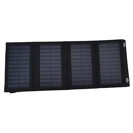 EXCLUZO Solar Powered Charger, Solar Charger USB Output 20W 2A 5V for Outdoor Activities for Mobile Phone