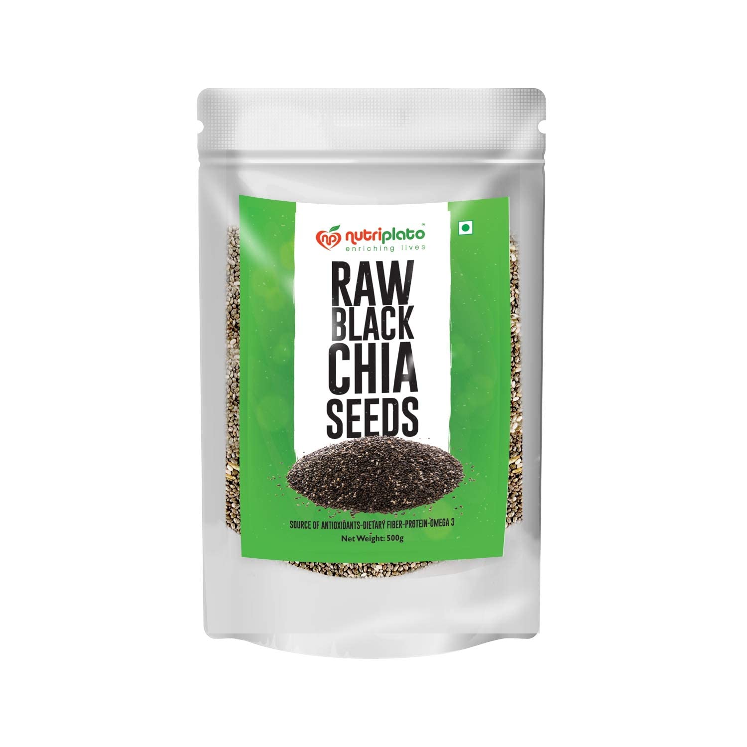 Nutriplato-enriching lives Raw Black Chia Seeds, 500 g (B07SZN8YR6) Amazon Price History, Amazon Price Tracker