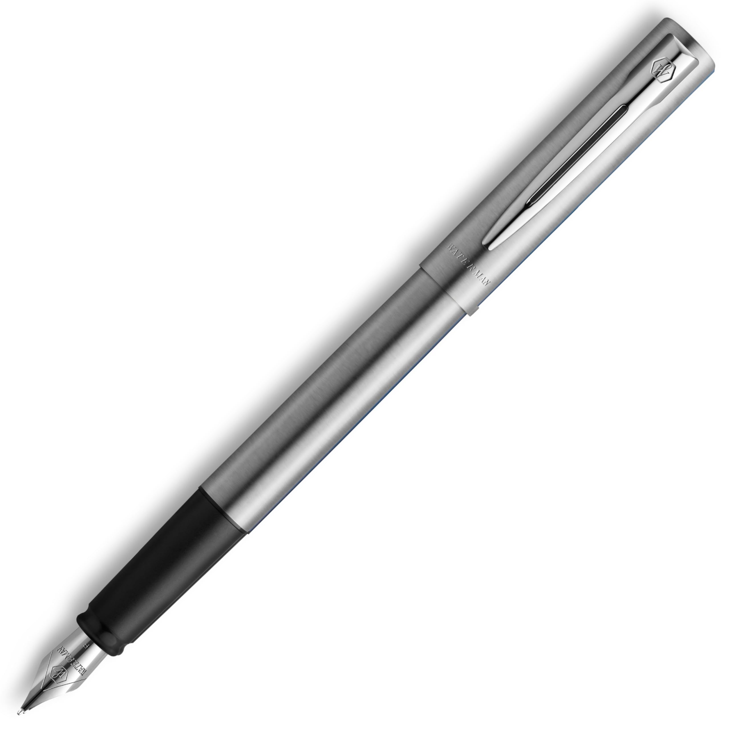 Waterman Allure Penna Stilografica Acciaio Inossidabile Punta Fine Inchiostro Blu
