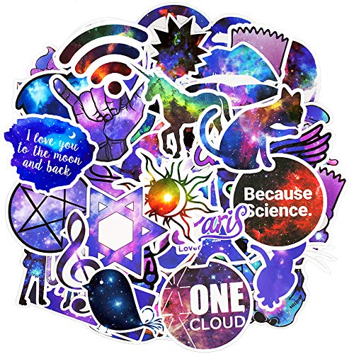 Qtl Waterproof Vinyl Stickers For Laptop Skateboard Car Decal (50Pcs Galaxy Style) #TOP1
