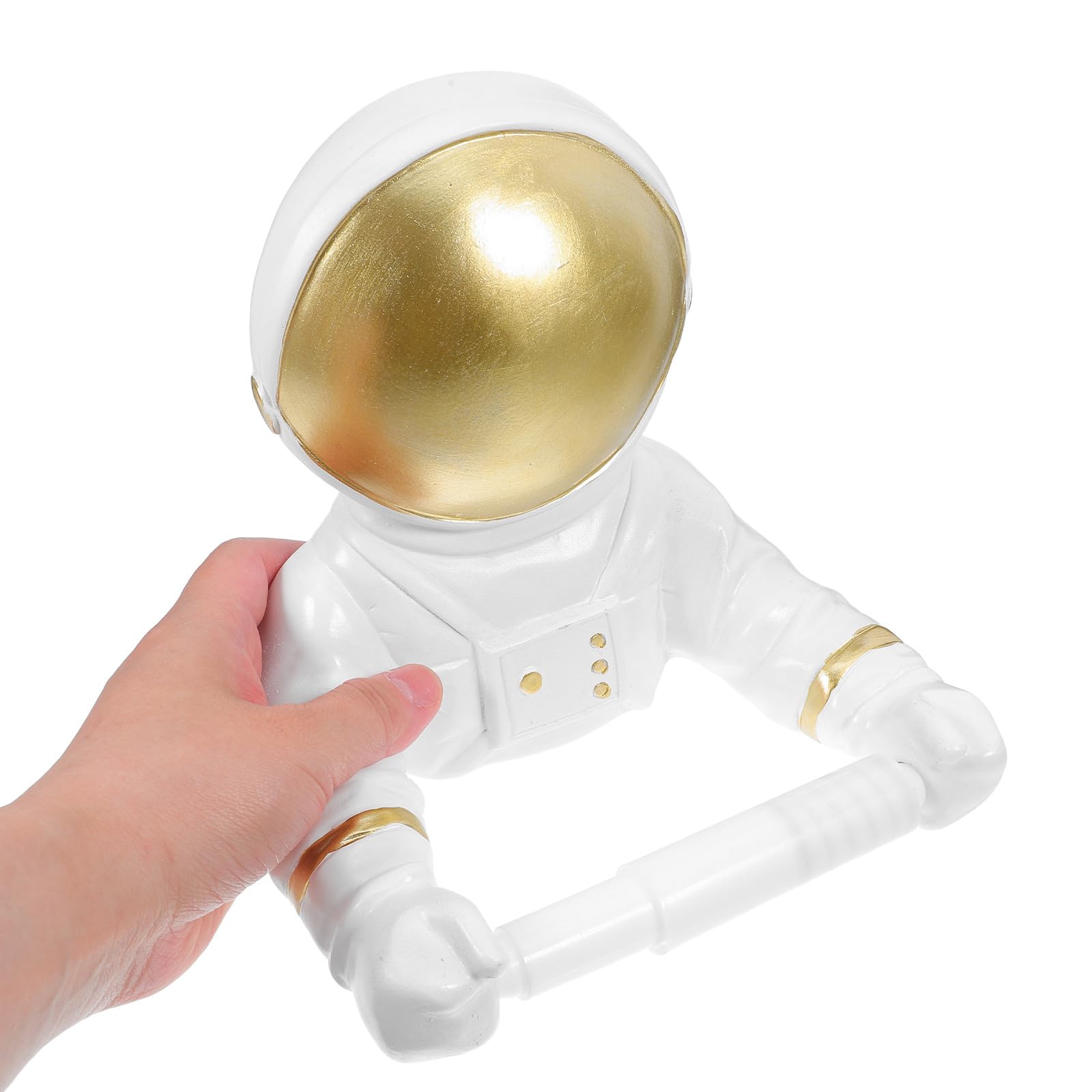 Ciieeo Portarotolo di Carta Igienica Astronauta in Resina da Parete Design Statua Originale per Bagno e Cucina Organizer per Pezzi di Carta e Asciugamani Casa e Ufficio