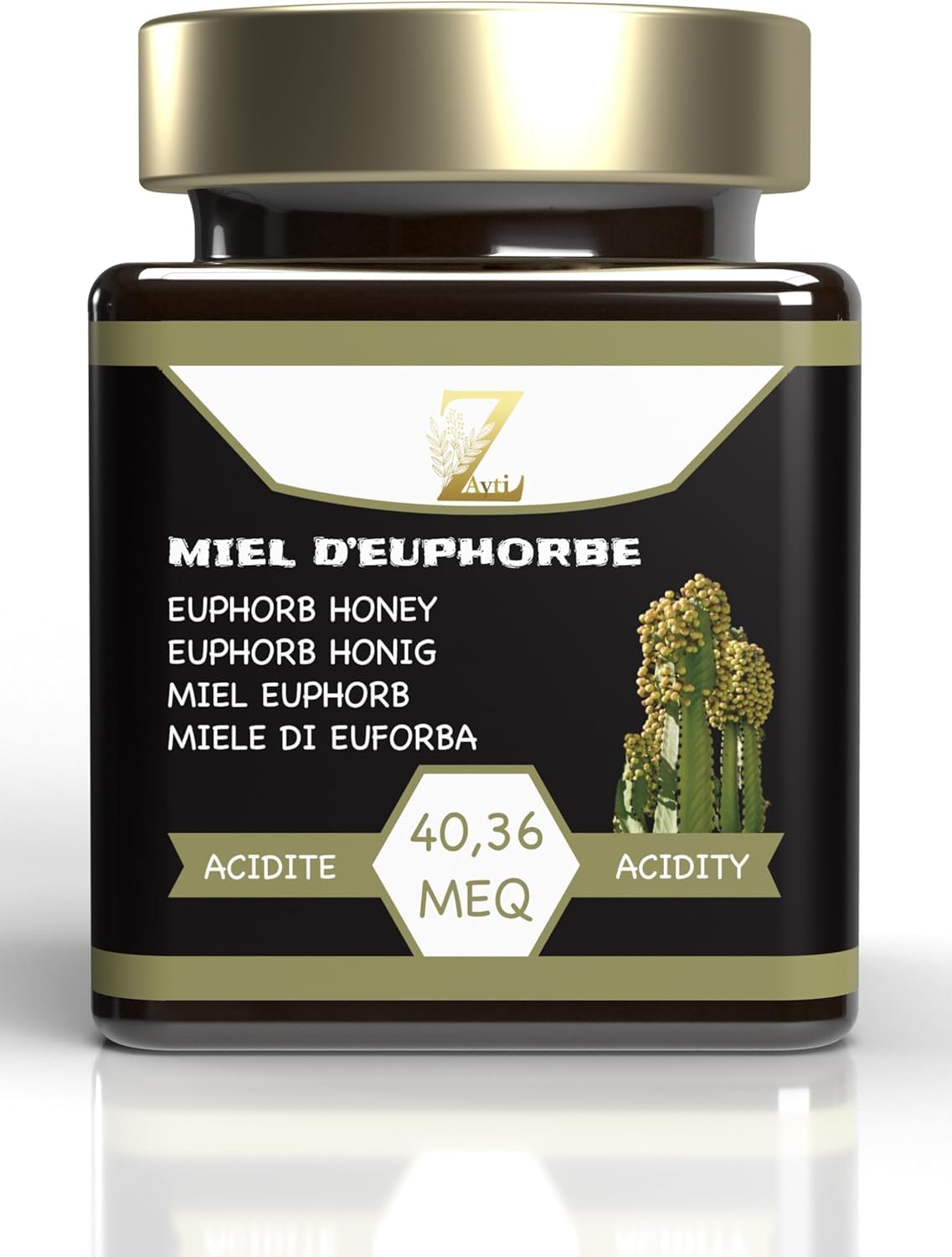 100% naturalny miód wilczomlecz - słoik 300 g | Zbierany w regionie Souss Massa Draa w Maroku | Najwyższa jakość