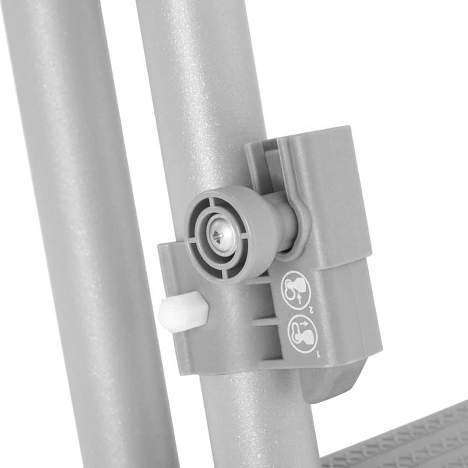Fasba Escalera de Seguridad para Piscina Flowclear de 4 peldaños: Acceso fácil y Seguro a Piscinas elevadas, Resistente al óxido y con Plataforma Protectora Modelo FCZJ-93340ES