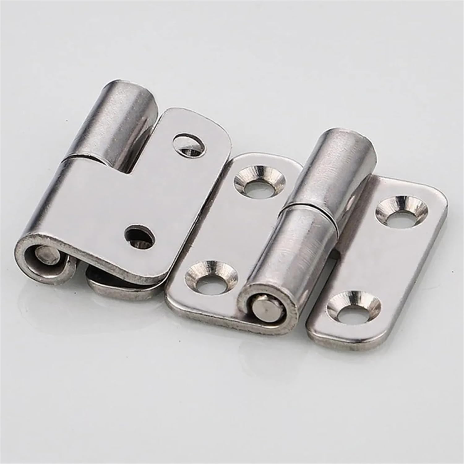 Detachable Hinge Slip Joint Flag Lift Off Door Hinge Stainless Steel Heavy Door Connector Flat Hinge Furniture Hardware(Right)