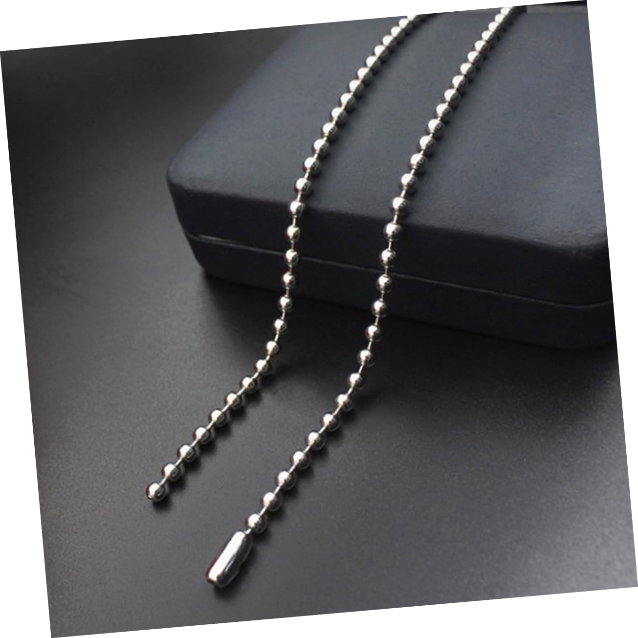 DOITOOL Stainless Steel Metal Ball Chain Tag Necklace Long Bead Connector Clasp for Dog Tags DIY Crafts and Pendant Necklaces Durable and Smooth Finish