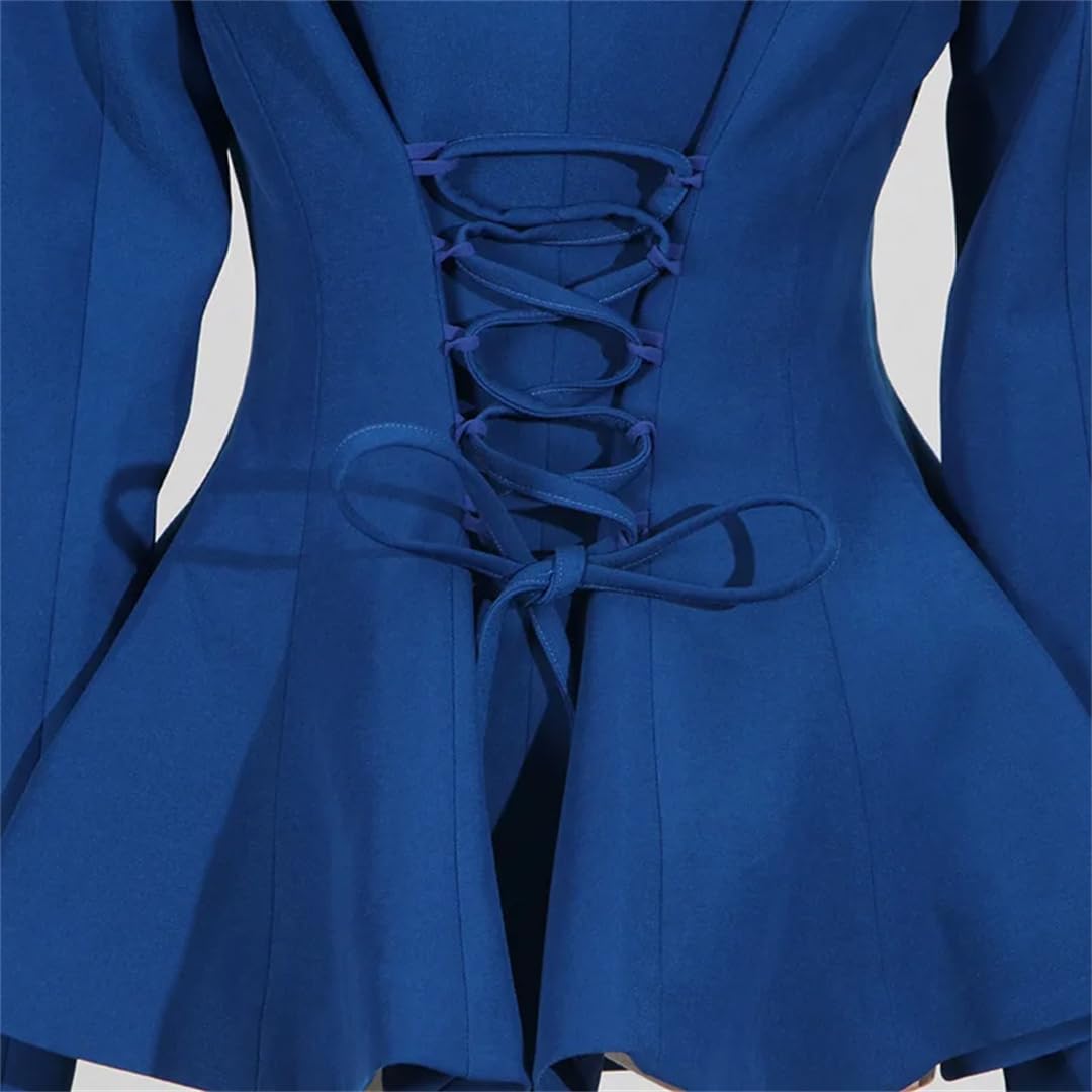 Femmes blazer costume manteau jupes plissées en mousseline de soie robe longue de soirée formelle ensemble 2 pièces