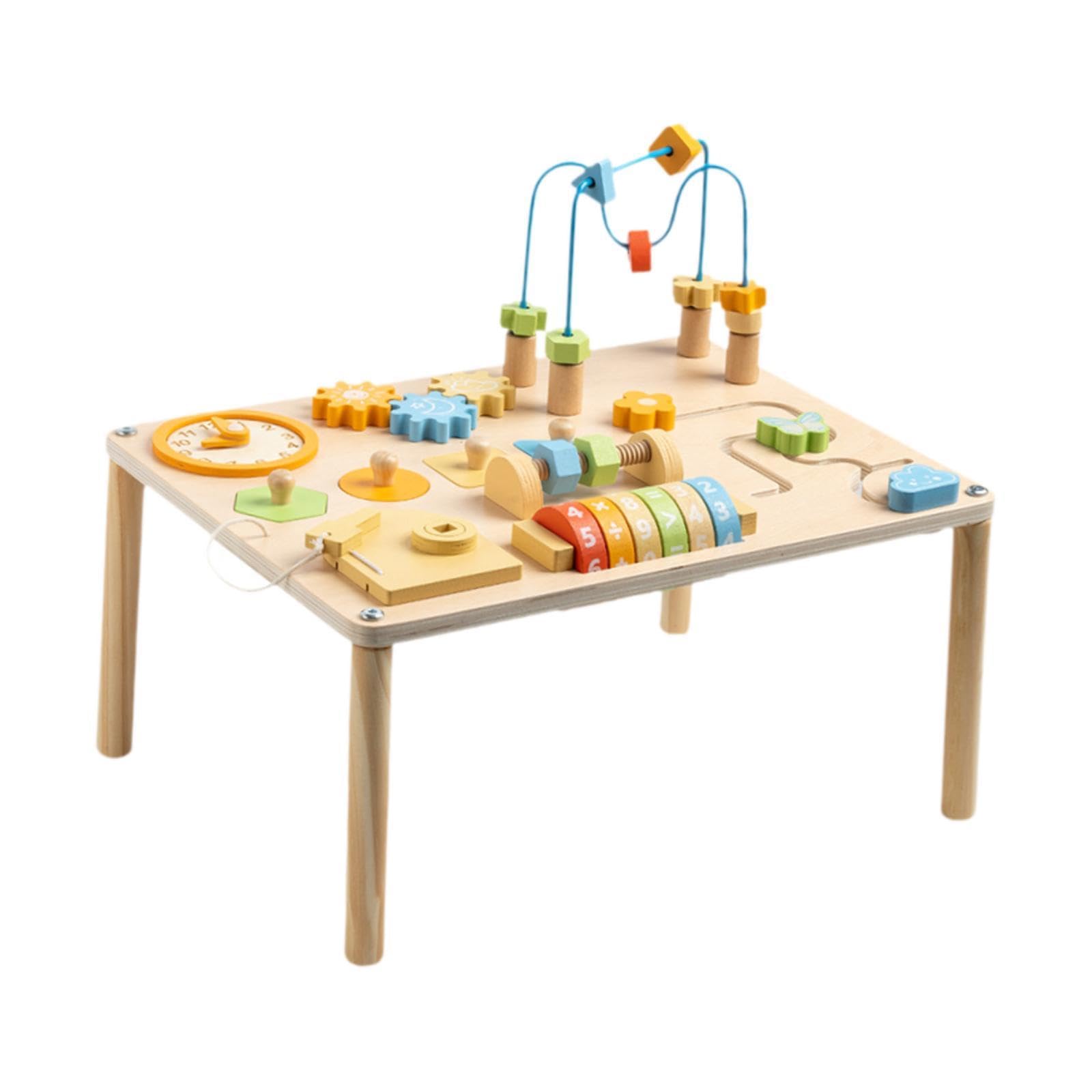 Mesa de Actividades para Bebés, Juguete Sensorial, Cubos de Actividades para Niños, Forma Educativa