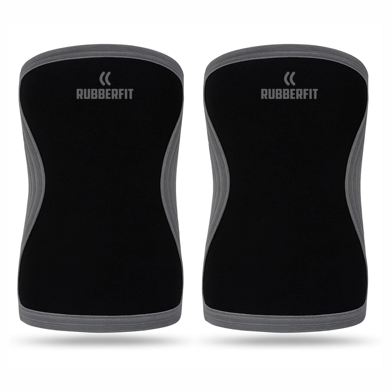 Joelheira 7 mm Neoprene Cross Musculação Corrida Premium Rubber Fit (Médio)