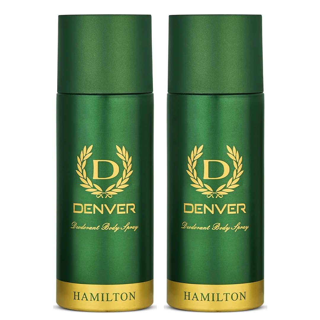 DENVER Hamilton Deo - 165ML Each (Pack of 2) | Long Lasting Deodorant Body Spray for Men