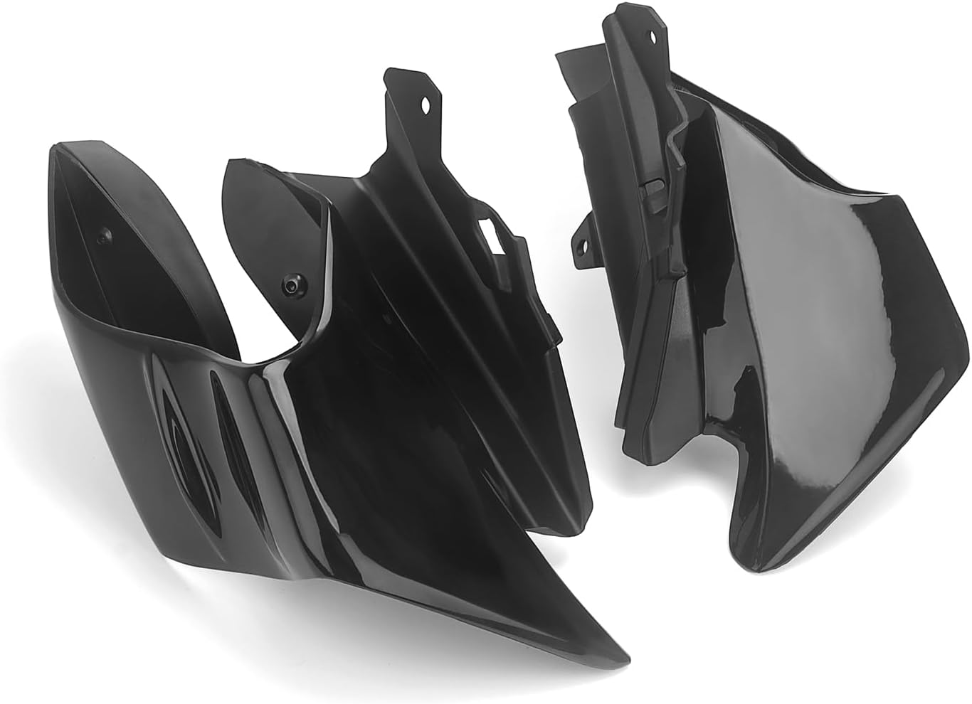 Motorcycle Fairing Winglets Aerodynamic Downforce Air Deflection Spoiler Universal Fits for CF Moto 450SS Direct Air Flow Guide Kits Extension Parts (Vibrant Black)