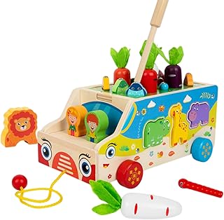 Xijobido Feinmotorikspielzeug Für Kleinkinder, Möhren-Ernte Formensortierspiel, Pädagogisches Kleinkindspielzeug zur Entwicklungsförderung mit Aktivitäten für frühes Lernen Kinder 1-3 Jahre