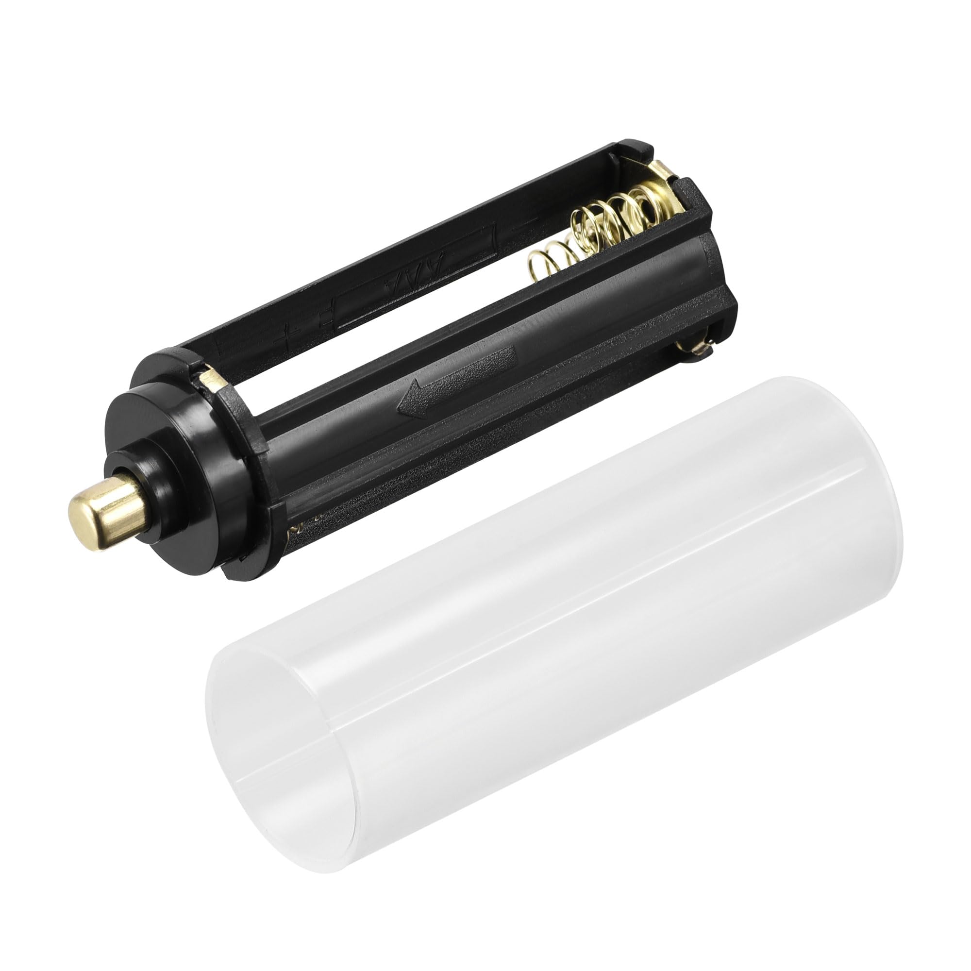 sourcing map 1 zestaw baterii AAA 3 x 1,5 V adapter pamięci, 18650 uchwyt na baterie konwerter do latarki kieszonkowej LED 18650