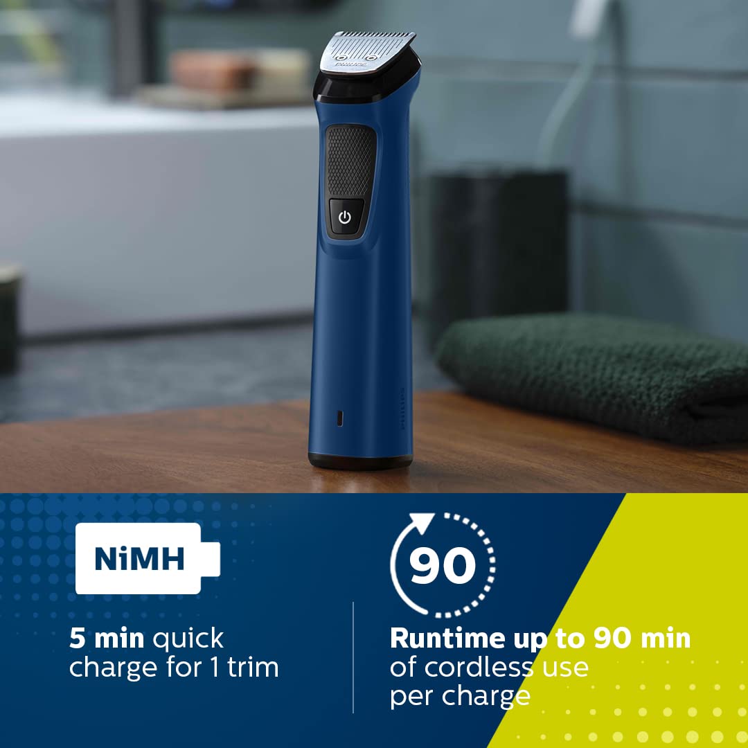 Philips Multi Grooming Kit MG7707/15, 12-in-1, Face, Head and Body - All-in-one Trimmer for Men Power adapt technology for precise trimming, 90 Mins Run Time with Quick Charge - Image 5 thumbnail