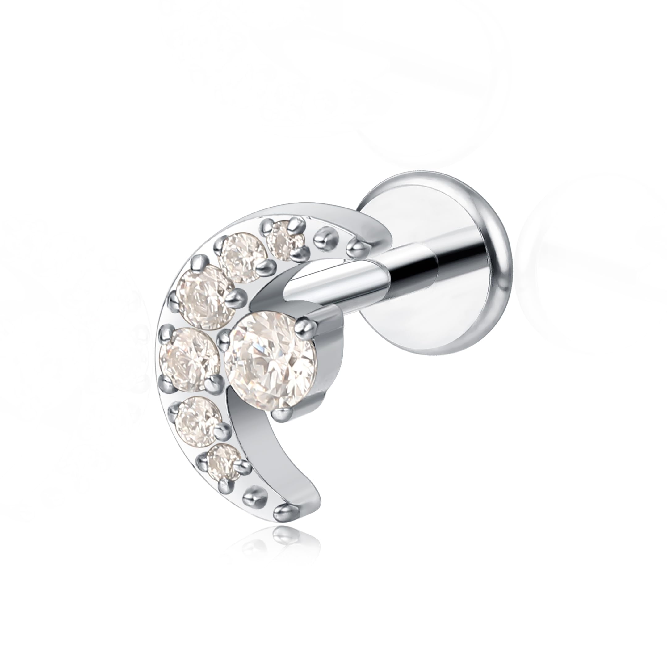 limerencia 18G Titanio Tragus Piercing, Médico Labio Piercing Con Barras de 6 8 10mm Labret Enchufe Hipoalergénico Hélice Del Oído para el Ombligo Lengua Ceja Tabique Nariz Perforación Del Oído.