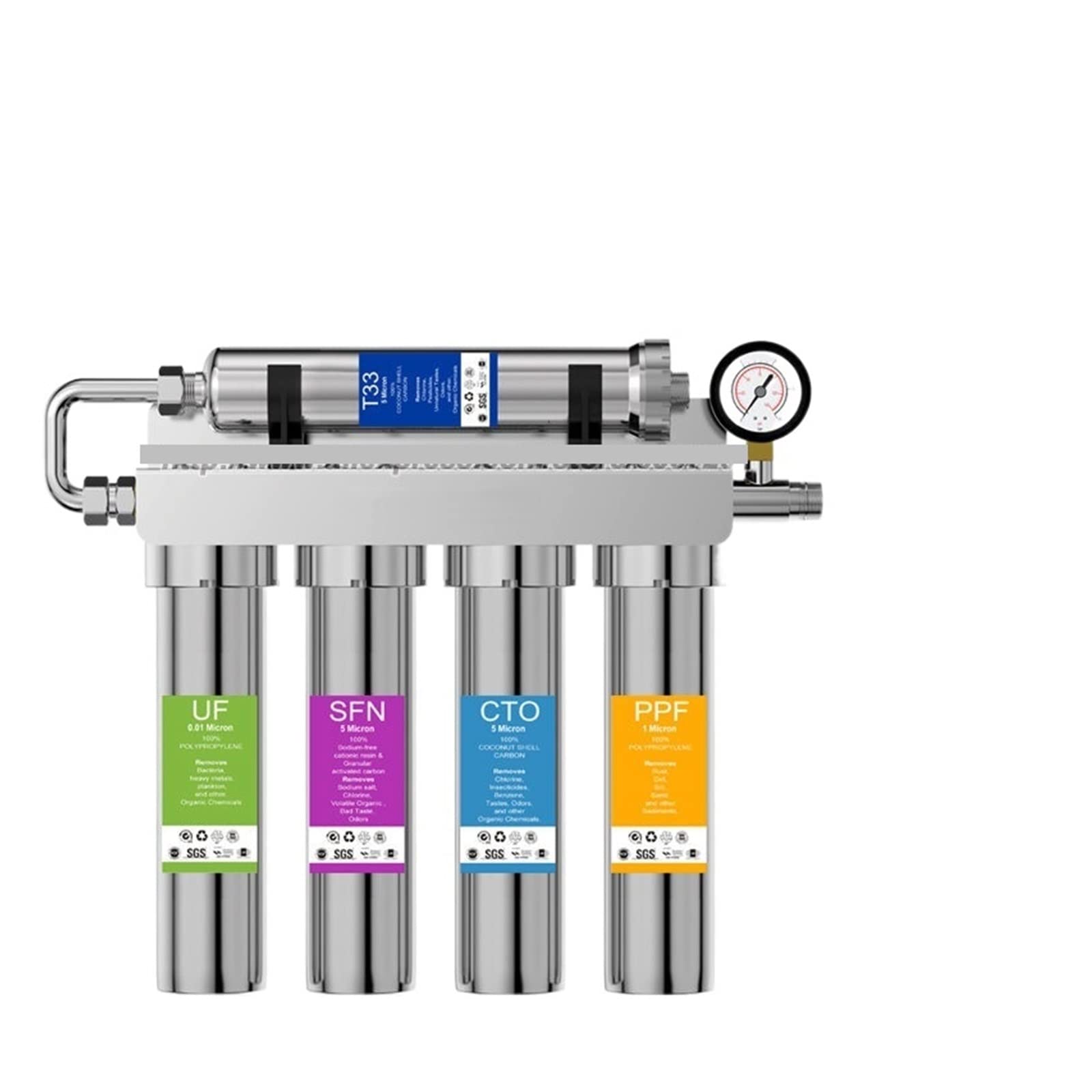 de filtro de agua potable purificador definitivo de ultrafiltración de fregadero de 5 etapas de alta capacidad Para fregadero de ósmosis inversa potable(749)