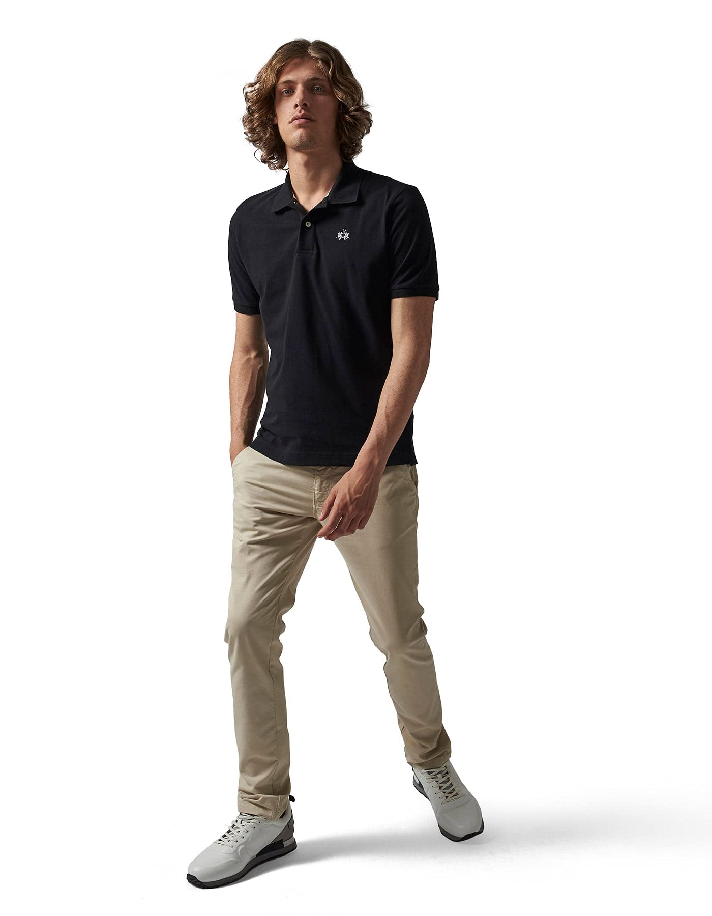 La Martina - Polo Classica in piqué Regular Fit, Nero, Man