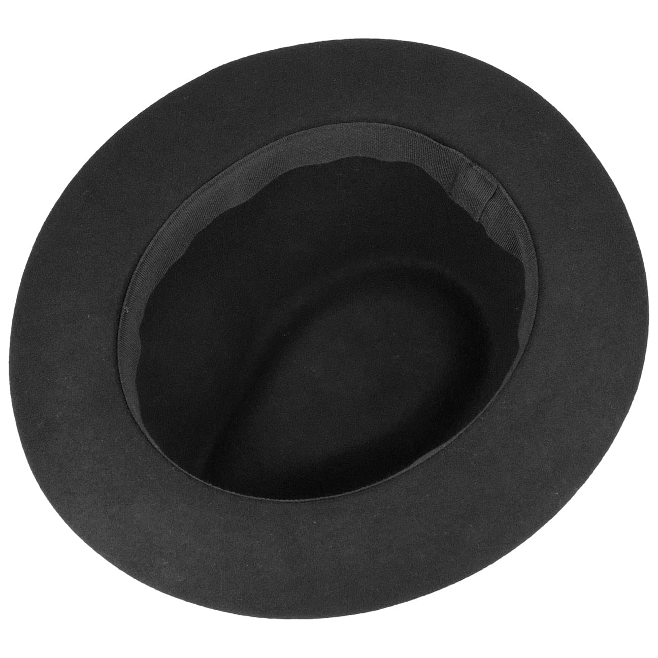 Lipodo Morten Filzhut Made in Italy Unifarbener Wollfilzhut mit Ripsband Herbst/Winter Fedora mit asymmetrischer Schleife Damen Herren
