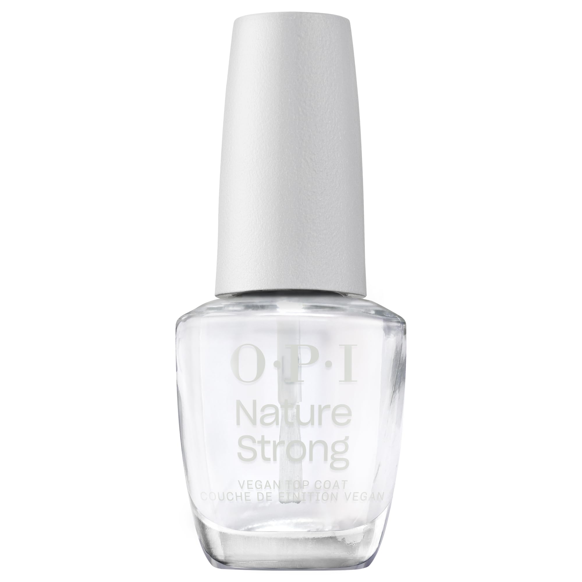 OPI Nature Strong Base & Top Coat – vegane Formel mit natürlichen Inhaltsstoffen – von der Hautpflege inspirierter Base- und Top Coat für sofort gesund aussehende Nägel