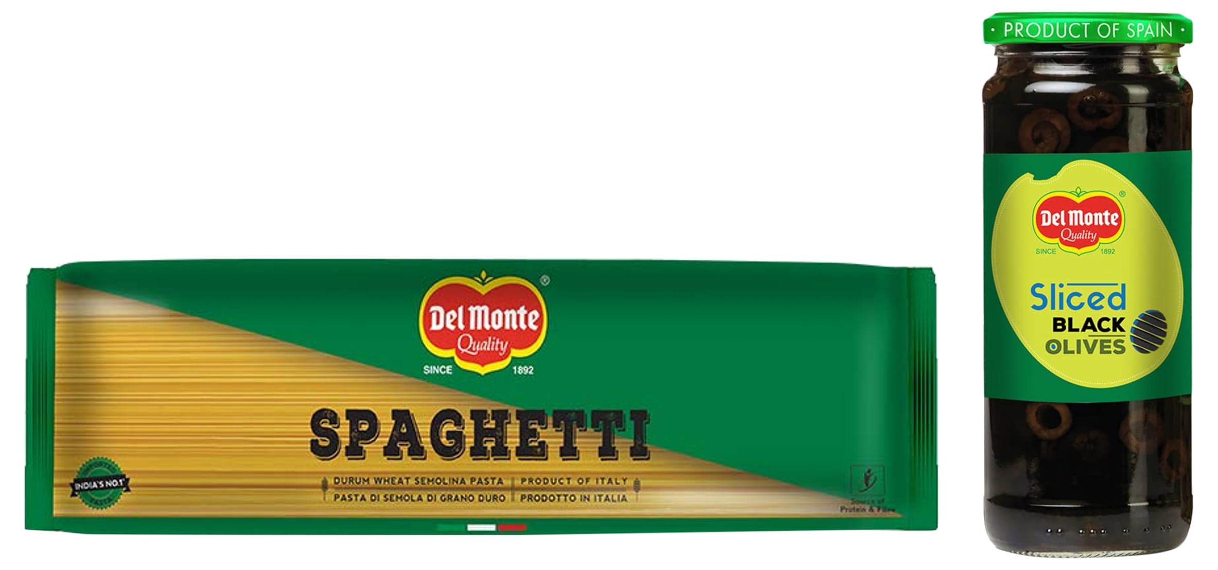 Del Monte Black Sliced Olive, 450g & Spaghetti Pasta (Imported), 500g, No Artificial Flavours (B09VHD9LB7) Amazon Price History, Amazon Price Tracker